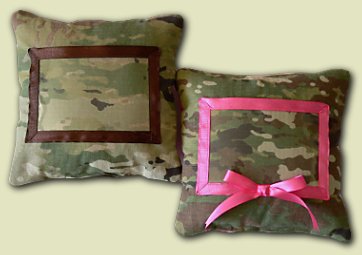 Military "Thinking of You" Pillow with Picture Frame Window    ARMY bedroom decor - army bedroom accessories, army bedroom decorating ideas