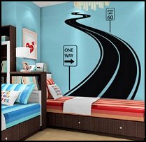 Road Track Car Band Traffic Sign wall decal