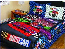 Add some NASCAR� flair to your bedroom decor with this "Bed in a Bag" set from Sports Coverage