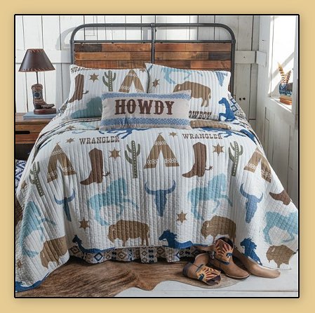 cowboy bedding Southwest Wrangler bedding cowboy room decor cowboy theme   cowboy comforter   