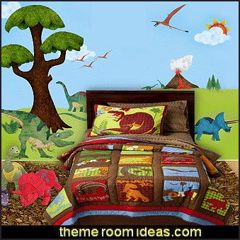Dinosaur Wall Sticker Kit-dino bedding-dinosaur theme bedding
