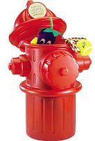 Fire Hydrant Dog Toy Storage Container - Whimsical, all-purpose fire hydrant container is a full suze replica of a real fire hydrant.  fireman room decor   