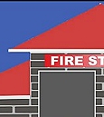 Fire station wall decal sticker    red brick wallpaper  decorating a Fire Fighter room  