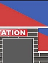 Fire station wall decal sticker    red brick wallpaper