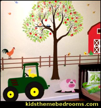 barnyard wall decal, farm animals wall stickers farmyard bedroom decor on the farm bedroom ideas