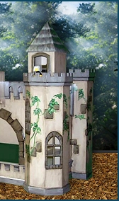 A Castle Fit for a King or Queen This breathtaking castle bunk bed will thrill your kids andor grandkids for years Its perfect for a bed indoor playhouse or loft The standard paint scheme offers custom options including your choice of colors You may even have custom painting ideas of your own well be excited to hear about them LIClick images for greater detail LISpacious bookcaseLI8 sided tower with shelves Access from the insideLIBookcase tower can be converted to a tower with footholes for loft accessLIAccommodates full sized mattresses can be reduced to fit twin sized mattressesLIAdditional shelves in the rear towersLIAccess to octagon tower shelves through opening on the inside of the bedLIAvailable for purchase as seen with hand painted work done by our artist or you can order it unpainted and do the painting yourself LIYou can also choose your own color to match your room decor We work with Behr Paints Behr Color Premium Plus and color samples can be viewed at home depotLIMattresses not includedLIDimensions for the standard double sized mattress version are approximately 102 wide x 72 deep x 94 high or 102 wide x 57 deep x 94 high for the twin sized mattress version

