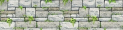 Faux Weathered Mossy Stone Wallpaper - Gray Stone Wallpaper  - Faux Rock wallpaper  - medieval castle stone wallpaper