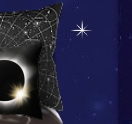 Eclipse Throw Pillow  outer space bedding space themed bedding solar system decorations   