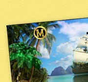 Treasure Island Pirate Ship mural   