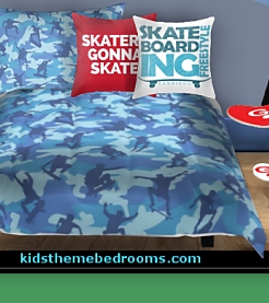 skateboarding camouflage  urban bedrooms - Skateboard decor urban skateboard scene skate park. Xtreme sports 