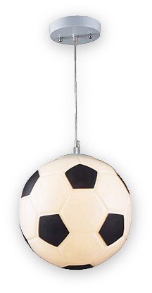 No soccer themed room is complete without a great focal point such as this Soccer Ball Ceiling Light. What a fun way to light up your room, soccer decor!