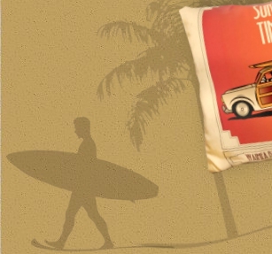 Surfer wall decals