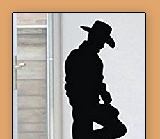 cowboy bedroom wall decor cowboy bedroom furniture cowboy wall decal stickers  Cowboy John Wayne Wall Decal Wall Sticker 
