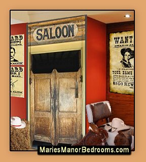 cowboy bedroom decor Door Sticker saloon wall decal sticker western bedroom decor   Cowboy Theme Bedrooms design ideas
