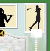 girls golf wall decal stickers womens golf wall art womens golf wall  decorations