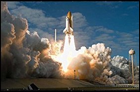 Space Shuttle Atlantis Lifts Wall Mural   outer space WALLPAPER MURAL  decorate the kids bedroom in space themed style  Space Shuttle Bedroom decorating ideas  Create a space themed room with an outer space theme decorations for kids space ship. 