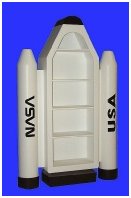 Space Shuttle Bookcase Space bedroom furniture - Space shuttle decor  outer space bedroom decor