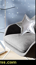 silver star pillow   Galaxy Room Decor  space themed room ideas  