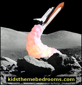 space shuttle lamp  Space shuttle decor space themed bedroom lighting Outer space decor - space themed kids rooms