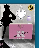 Pirates Ladies Wall Decal Sticker   glam bling wall mirrors  Girl Power Credenza   