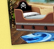 Pirate boat Bed plans  Lighted Palm Tree   Waves rug