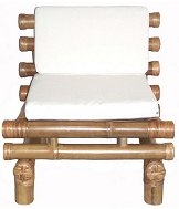 Bamboo Payang Chair with Cushion -  fun decorations for surfer bedrooms