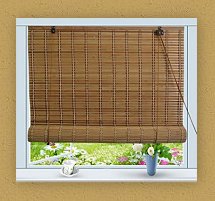 bamboo shades -  Bamboo Roll Up Window Blinds - surf shack surfing bedroom decorating ideas