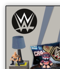 wrestling bedroom decor WWE bedding WWE wall decals wrestling wall decals WWE toys